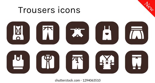 Trousers Icon Set 10 Filled Trousers Stock Vector (Royalty Free ...