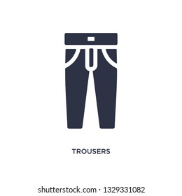trousers icon. Simple element illustration from fashion and commerce concept. trousers editable symbol design on white background. Can be use for web and mobile.