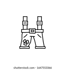 Trousers icon. Simple line, outline vector elements of Patrick's day icons for ui and ux, website or mobile application