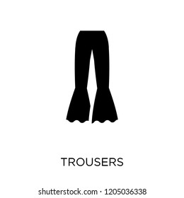 Trousers icon. Trousers symbol design from Clothes collection. Simple element vector illustration on white background.