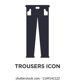 Trousers icon vector isolated on white background for your web and mobile app design, Trousers logo concept