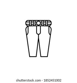 Hose Symbol, Vektorgrafik oder Logo, Umriss-Stil.