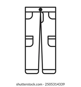 Vector del icono de los pantalones en el fondo blanco