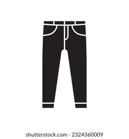 diseño del logotipo de la ilustración de la plantilla de vectores de iconos de pantalones