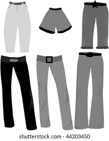 trousers icons vector