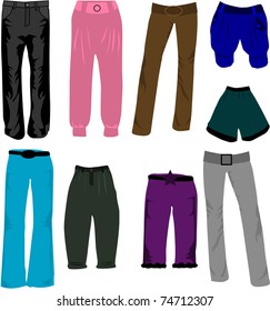 trousers icons vector