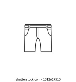 Trousers isolated icon. - VECTOR