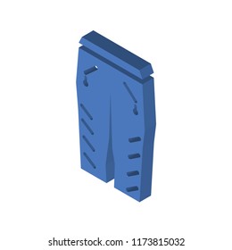 Trousers isometric left top view 3D icon