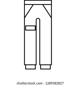 Trousers line icon vector  isolated illustration editable
