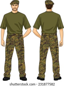 Trousers for the man summer a camouflage with pockets