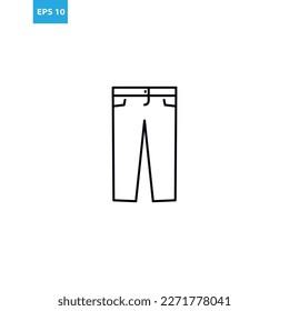 Trousers outline icon Vector illustration