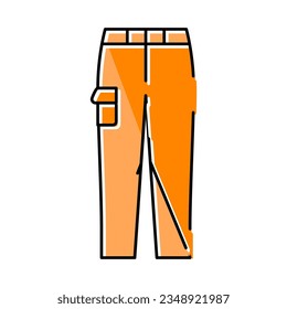 trousers pants apparel color icon vector. trousers pants apparel sign. isolated symbol illustration