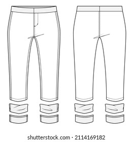 trousers pants  unmentionables
breeches shorts man woman fashion wear technical drawing