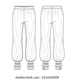 trousers pants  unmentionables
breeches shorts man woman fashion wear technical drawing