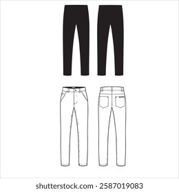 trousers set icon. high quality icon suitable for clothing business, internet, web graphic design assets, applications, drawing and coloring books, print media, etc. EPS 10 vector line icon