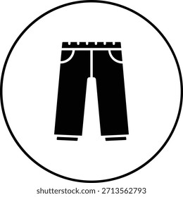 Ícone do vetor de calças. Pode ser usado para impressão, aplicativos móveis e da Web.