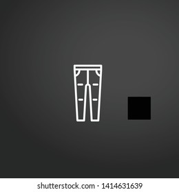 Trousers vector icon. Trousers concept stroke symbol design. Thin graphic elements vector illustration, outline pattern for your web site design, logo, UI. EPS 10.