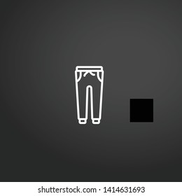 Trousers vector icon. Trousers concept stroke symbol design. Thin graphic elements vector illustration, outline pattern for your web site design, logo, UI. EPS 10.