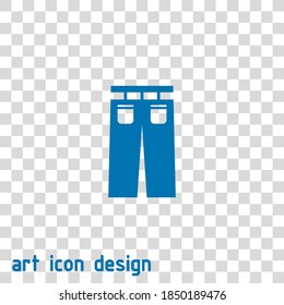 trousers vector icon on an abstract background