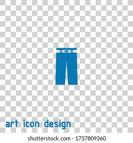 icono del vector del pantalón sobre fondo aislado