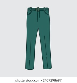 Trousers Vector illustration. Vector Trousers. Cartoon Vector Trousers Clothing illustration
icon for website, graphic design and artwork.