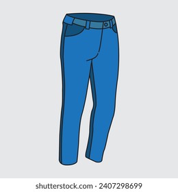 Trousers Vector illustration. Vector Trousers. Cartoon Vector Trousers Clothing illustration
icon for website, graphic design and artwork.
