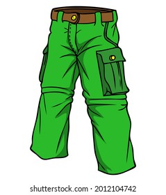 trousers vector illustration,isolated on white background,top view