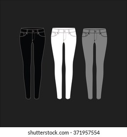 Isolated Trouser Pants Skinny Jeans Object Stock Vector (Royalty Free)  1318937792