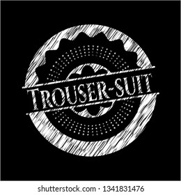 Trouser-suit chalk emblem