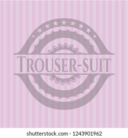 Trouser-suit realistic pink emblem