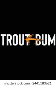 
Trout Bum eps cut file for cutting machine