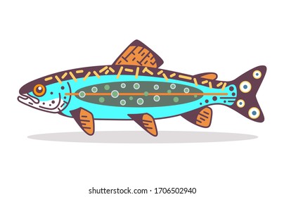 Trout fish design Illustration vector art