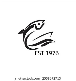 Trout fish fishing template Royalty Free Vector Image