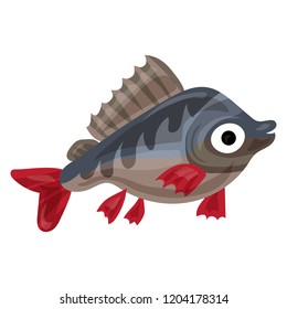Trout fish icon. Cartoon of trout fish vector icon for web design isolated on white background