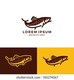 Trout Fish Logo Vector Download