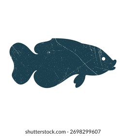 Plantilla de Vector de ilustración de silueta de pescado de trucha