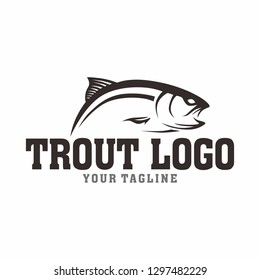 Trout Fishing Logo Tamplate