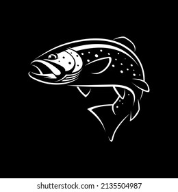 Trout Fishing Logo Template, Unique and Fresh Abstract salmon Fish Vector. Great to use as your Trout Fishing Activity.