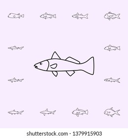 trout icon. Fish icons universal set for web and mobile