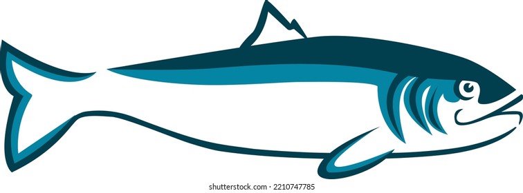 Trout Silhouette Isolated Vector Illustration For Logo Or Icon