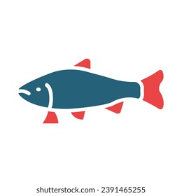 Trout Vector Glyph Two Color Icon For Personal And Commercial Use.
