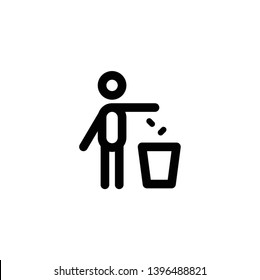 trow trash icon vector illustration