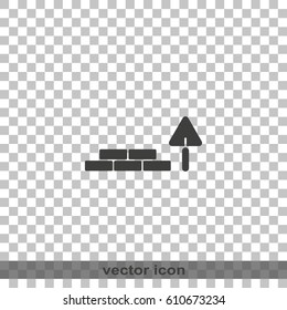 Trowel and brick icon.