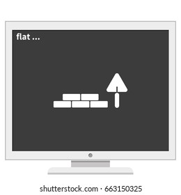 Trowel and brick icon.