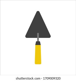 Trowel building icon vector on white background.