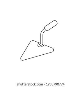 Trowel building line icon vector illustration