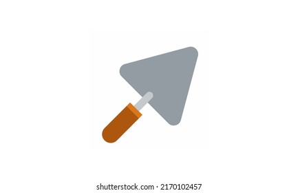 trowel color icon. Isolated vector illustration