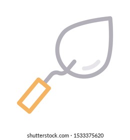 trowel color line vector icon