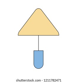Trowel Colored outline symbol design. Usable for web and mobile UI/UX