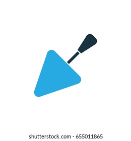 Trowel Colorful Icon Symbol. Premium Quality Isolated Putty Knife Element In Trendy Style.